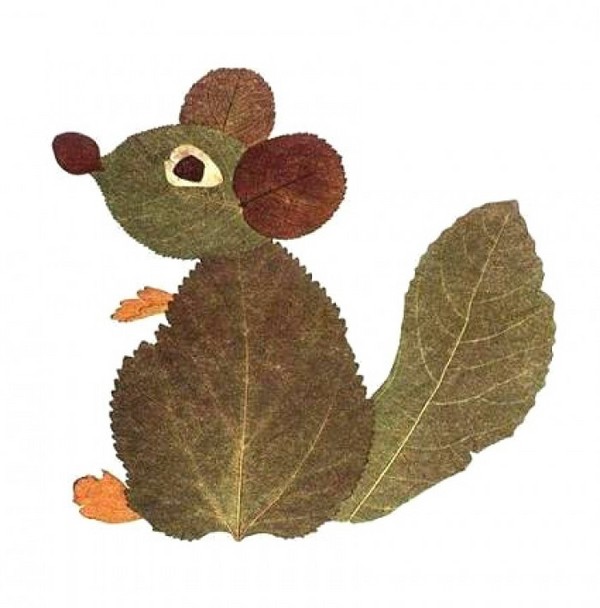 Applique från hösten löv för dagis och 1-2 klasser av skolan, mästarklasser med foto och video