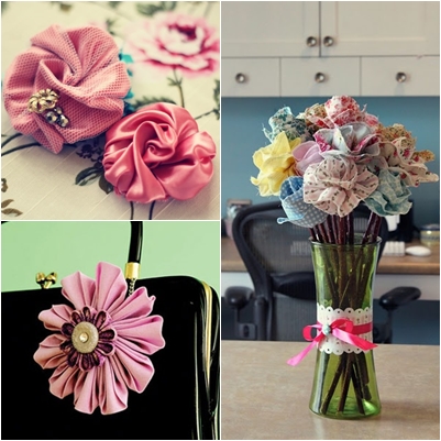 Satinblommor med egna händer