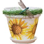 Decoupage av blomkrukor