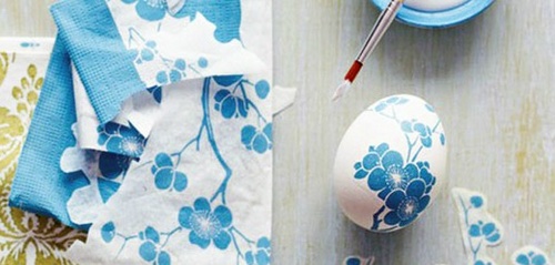 Påsk decoupage av ägg Påsk decoupage av ägg