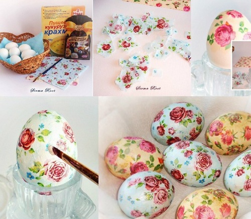 Påsk decoupage av ägg