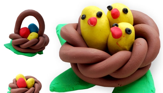 Barnhantverk gjorda av plasticine för nyår: foto master-klass