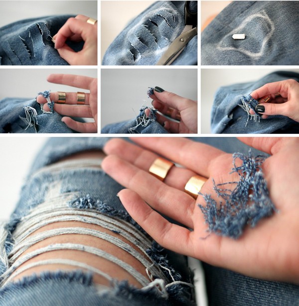 Hur man gör jeans med scuffs eller rensade jeans själv