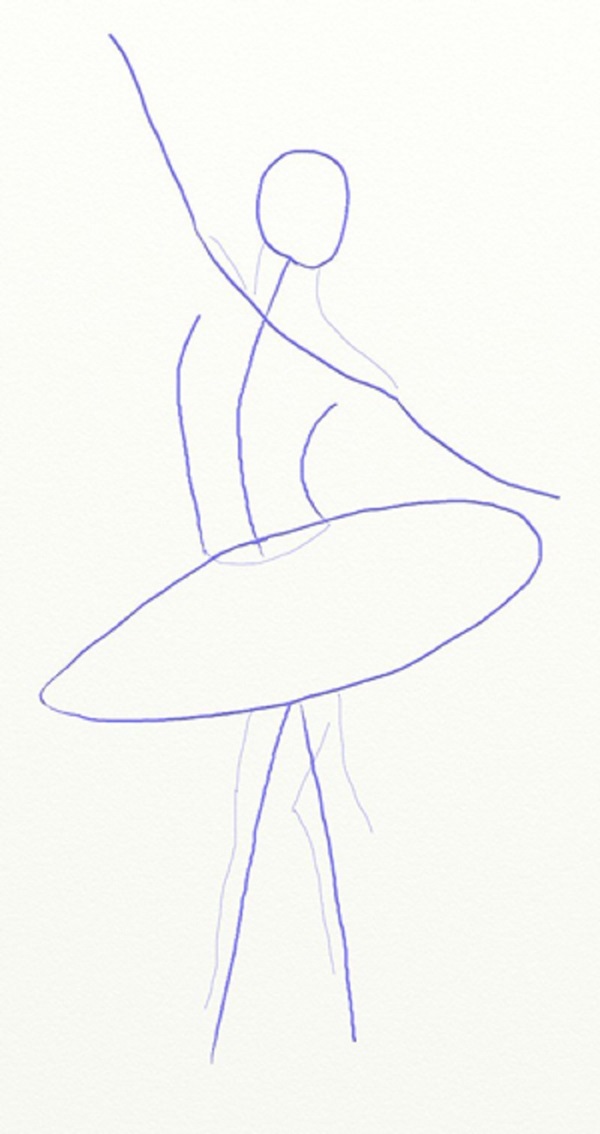Hur man ritar en ballerina enkelt och enkelt