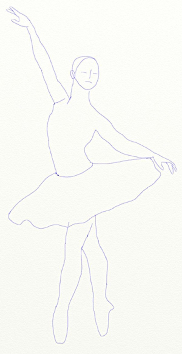 Hur man ritar en ballerina enkelt och enkelt