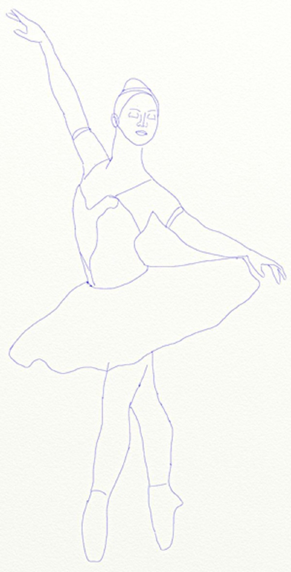Hur man ritar en ballerina enkelt och enkelt