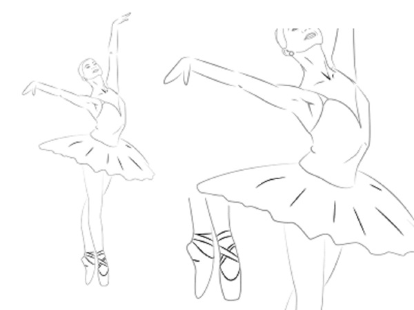Hur man ritar en ballerina enkelt och enkelt