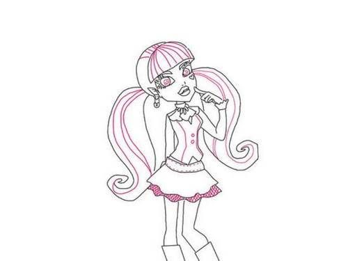Hur man ritar Claudine Woolf från "Monster High"?