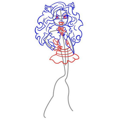 Hur man ritar Claudine Woolf från "Monster High"?