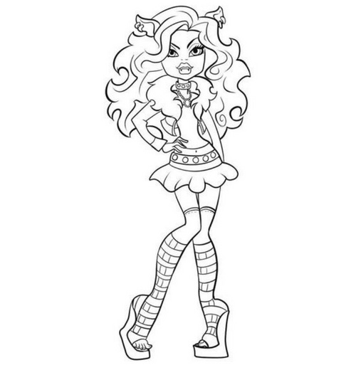 Hur man ritar Claudine Woolf från "Monster High"?
