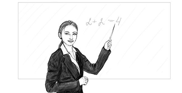 Hur man ritar en skola i penna och färger till ett barn 7-8 år och en 5: e klassstudent - Hur man ritar en lärare: stegvisa instruktioner för nybörjare