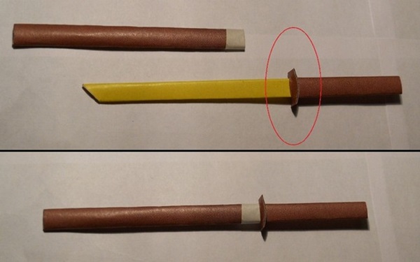Hur man gör ett svärd från papper med egna händer
