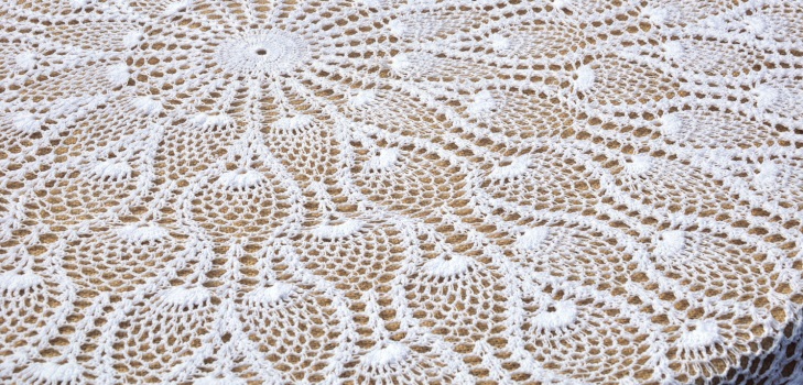 Openwork bordduk virkade
