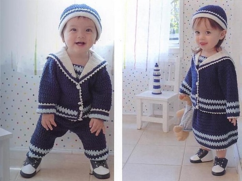 Sailorens kostym med egna händer för sin son eller dotter
