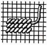 Oblique tapestry söm (2 sätt)