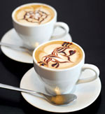 Latte konst - kaffe målning Latte konst - kaffe målning