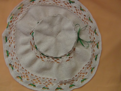 Kvinna sommarhatt virka