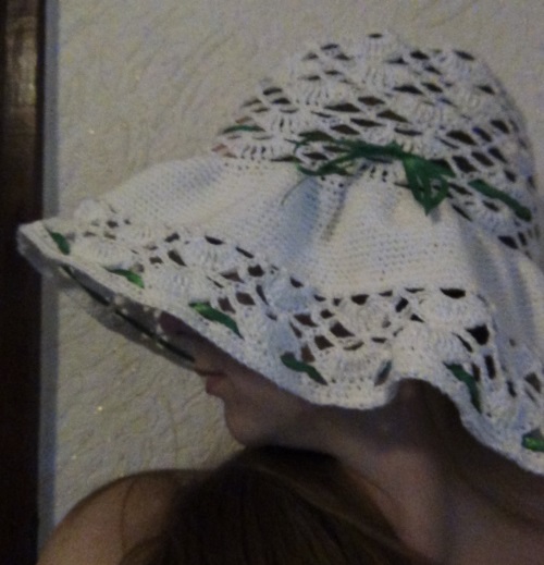Kvinna sommarhatt virka