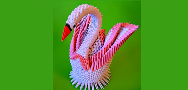 Hur man gör en svan origami från moduler - steg för steg instruktion med bilder och videor