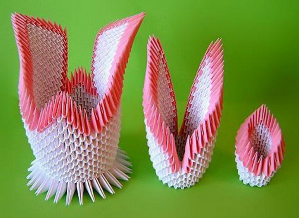 Hur man gör en svan origami från moduler - steg för steg instruktion med bilder och videor