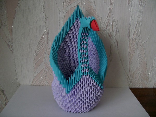 Hur man gör en svan origami från moduler - steg för steg instruktion med bilder och videor
