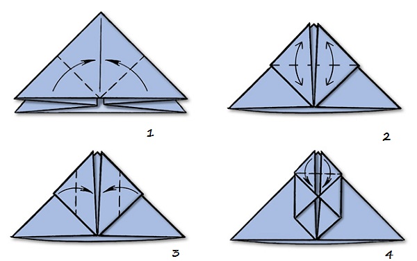 snögubbe origami för nybörjare
