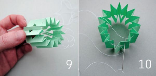 Vackra snöflingor för nytt år 2017 med egna händer papper - diagram och fotografier i steg. Master klasser för barn på stora snöflingor i origami teknik