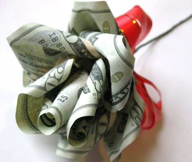 Origami av pengar: Rose