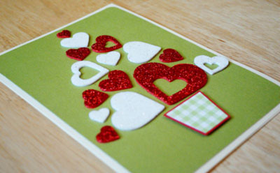 Julkort med scrapbooking stil för nyår 2015 med egna händer