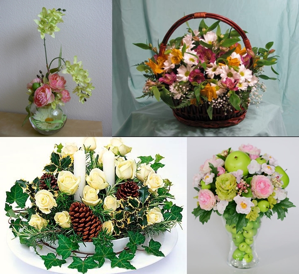 Floristisk komposition av blommor med egna händer