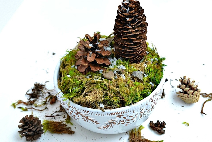 Hantverk av naturmaterial: Mini-trä med egna händer