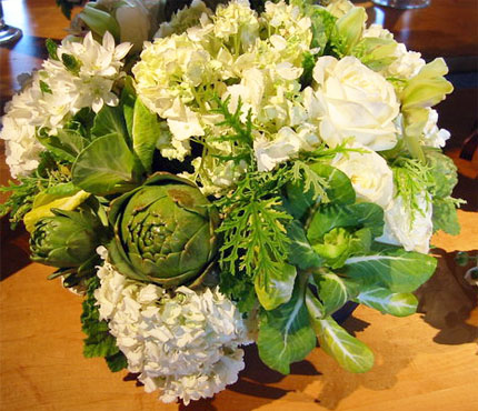 Själv en blomsterhandlare: 5 höstbuketter med grönsaker och frukter