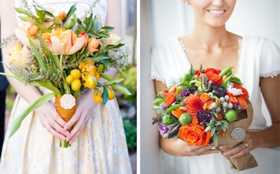 Själv en blomsterhandlare: 5 höstbuketter med grönsaker och frukter