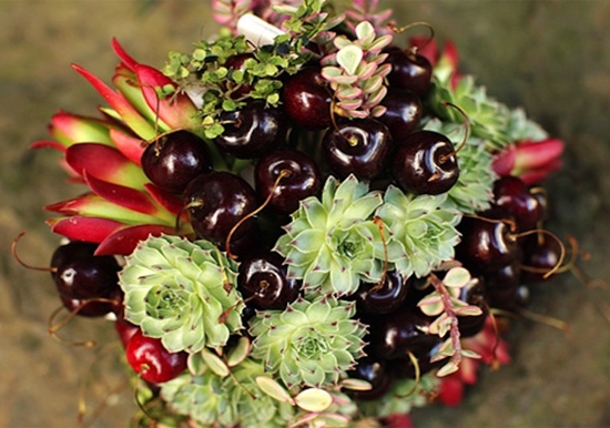 Själv en blomsterhandlare: 5 höstbuketter med grönsaker och frukter