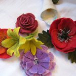 Felting av blommor från ull