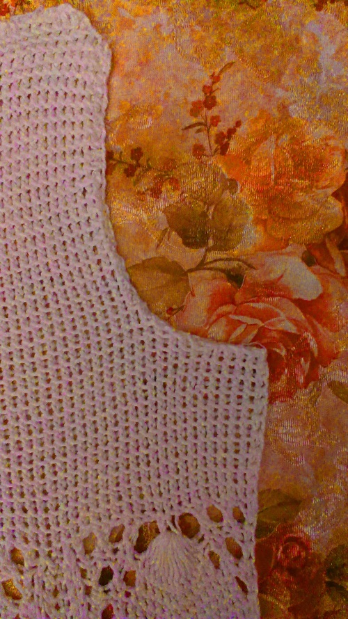 Openwork sommarblus "Romantik av sommaren" med stickande nålar