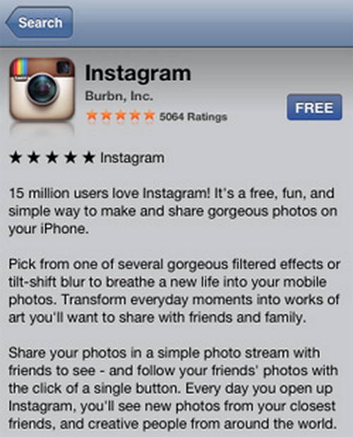 Instruktioner för registrering i Instagram