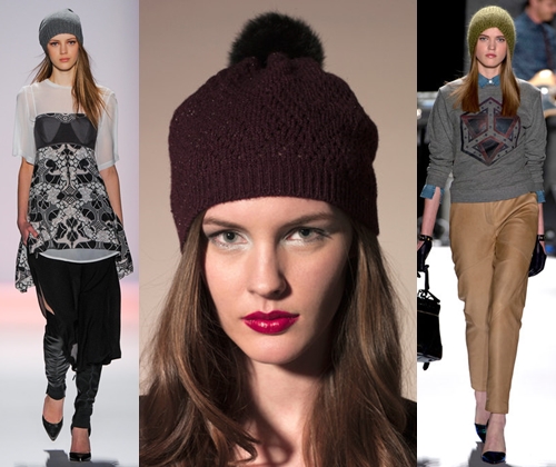 Mode stickade mössor vintern 2014: bilder av de mest fashionabla kvinnors hattar
