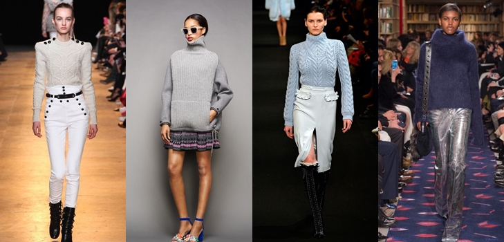Trendiga damtröjor höstvintern 2015-2016: foto av de mest fashionabla strumpbyxorna i 2015