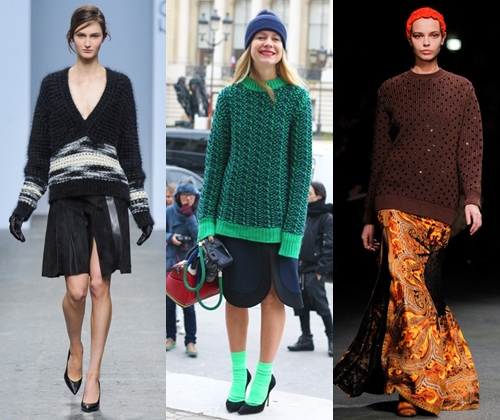 Trendiga damtröjor höstvintern 2015-2016: foto av de mest fashionabla strumpbyxorna i 2015