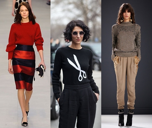 Trendiga damtröjor höstvintern 2015-2016: foto av de mest fashionabla strumpbyxorna i 2015