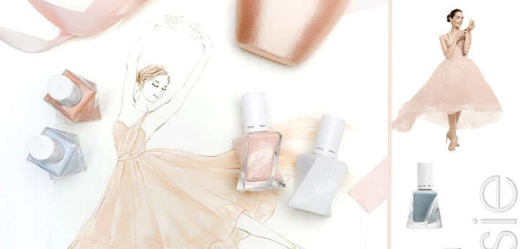Pastellmanikyr: en samling av lacker Essie Gel Couture Ballet Nudes 2017