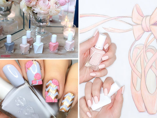 Pastellmanikyr: en samling av lacker Essie Gel Couture Ballet Nudes 2017