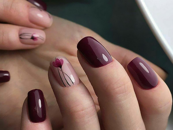 Festlig manikyr: TOP-4 Topical Designs senast 8 mars