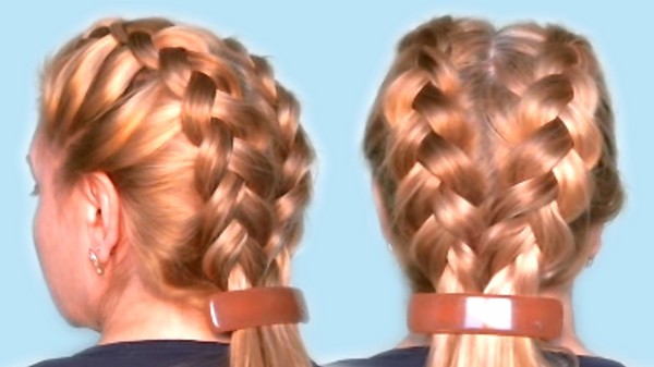 Braid fläta på medium hår med ett foto