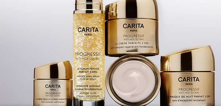 Ungdomars hemligheter: Anti-aging novelties Carita Trio of Gold