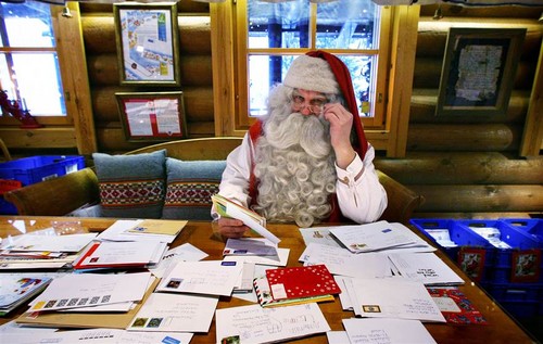 Ursprungliga brev till jultomten från barn och vuxna