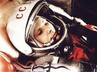 Yuri Gagarin - den första personen att flyga in i rymden