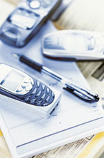 Base IMEI. Vit och grå telefoner