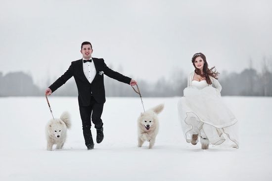 Idéer för en bröllopsfotografering på vintern